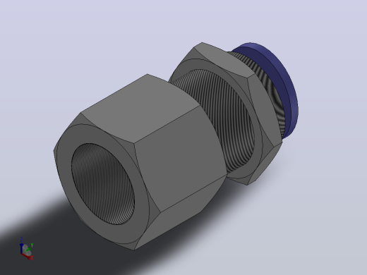 IPMF 隔板内螺纹直通_IPMF06-02正等轴测缩略图