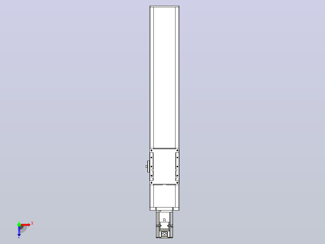滚珠丝杠直线轴带导轨全封闭TPA-HCR-105D-1610C-L450-M-Y-P40-N3俯视图