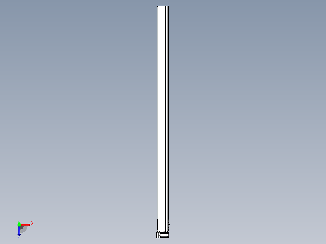 皮带直线轴半封闭可选导轨TPA-HNB-175D-140-L3000-LU-Y-P75-N3俯视图