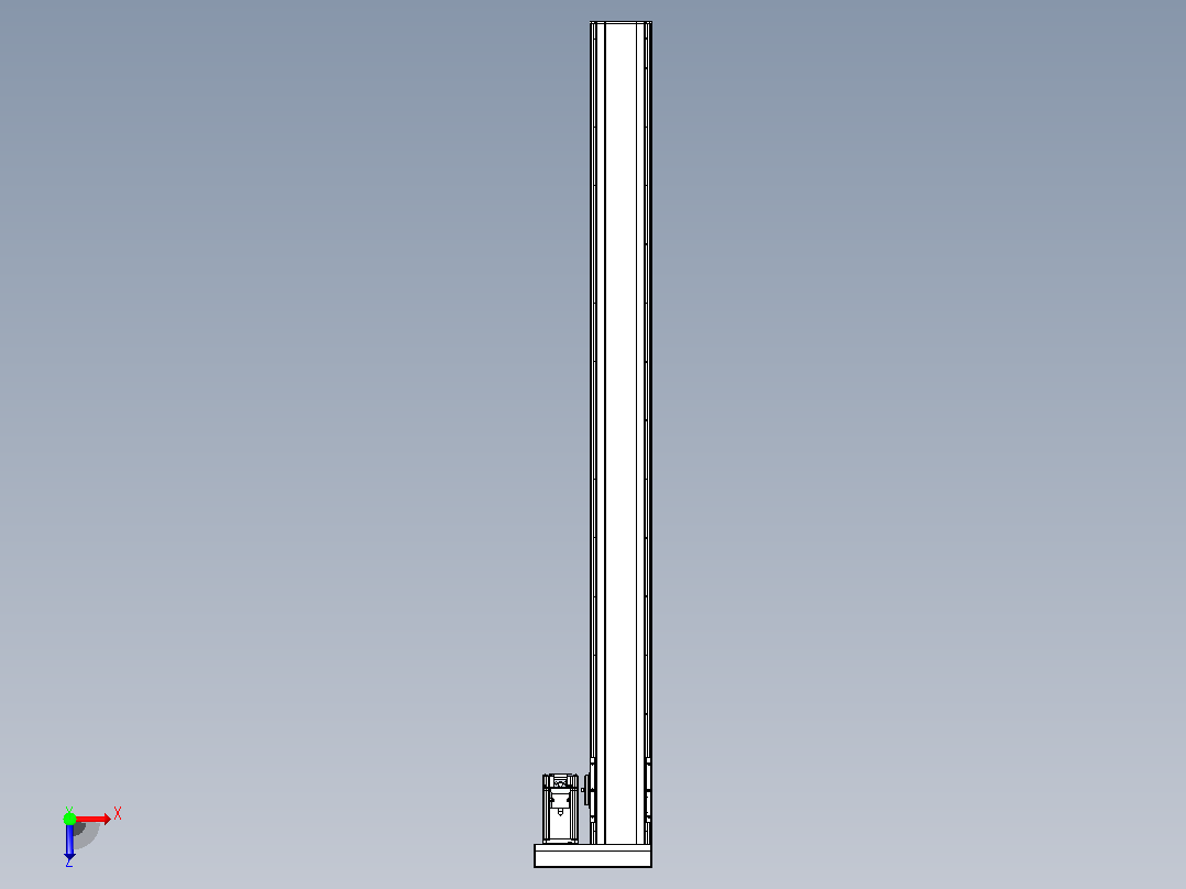 日规模组半封闭丝杆TPA-HNR-105D-1610C-L1200-ML-Y-P40-N3俯视图