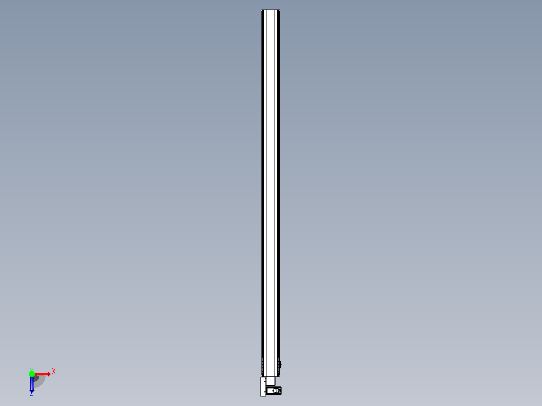 皮带直线轴半封闭可选导轨TPA-HNB-140D-120-L2600-ML-Y-P40-N3俯视图