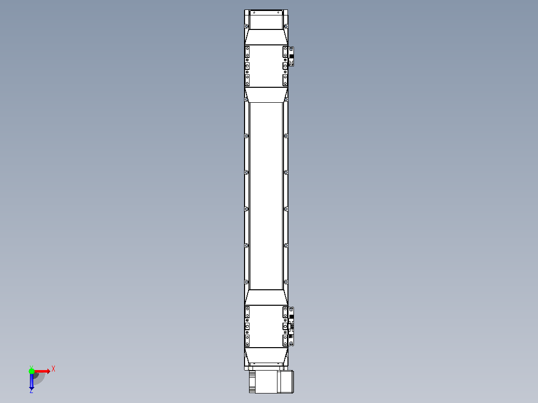 皮带直线轴双滑块型TPA-GCBS-120-P70-L250-RP-M20-N3俯视图