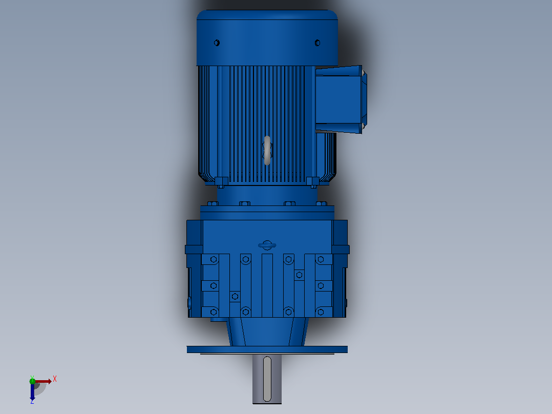RF167法兰轴伸式安装斜齿轮减速机RF167-Y75-4P-280S-M1-0°-Φ550俯视图