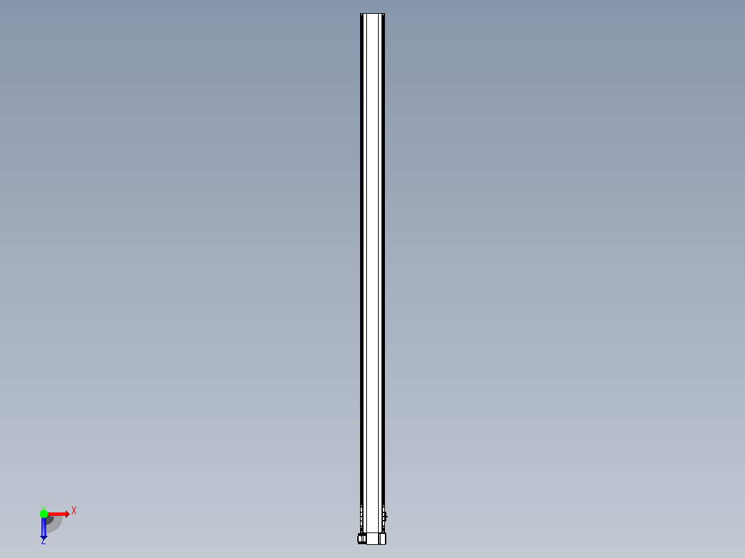 皮带直线轴半封闭可选导轨TPA-HNB-140D-120-L2750-RP-Y-P40-N3俯视图