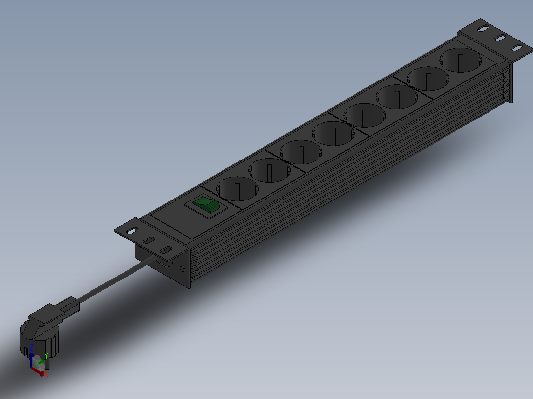 布线板插入件RJ45_布线板插入件RJ45主视图