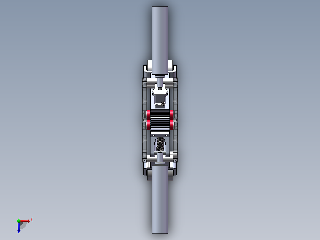 按摩器模型三维+二维俯视图