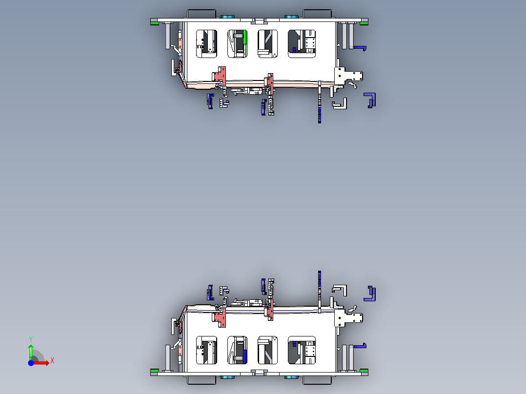 车门框架夹具前视图