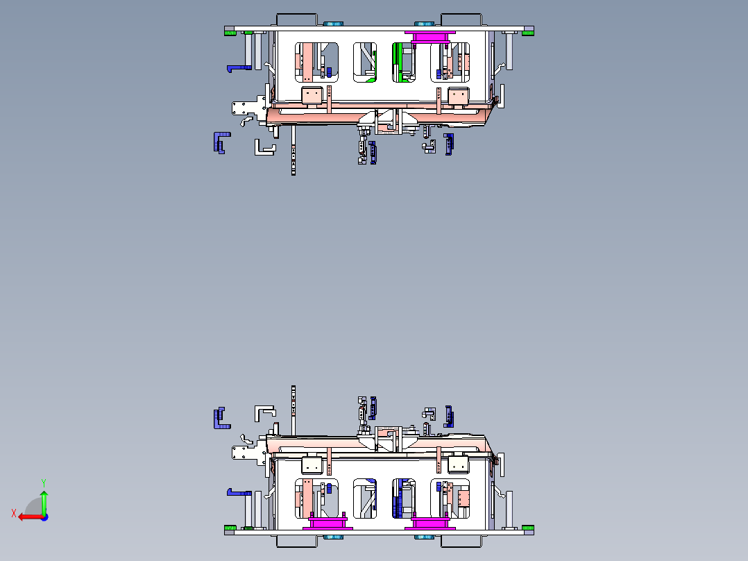车门框架夹具后视图