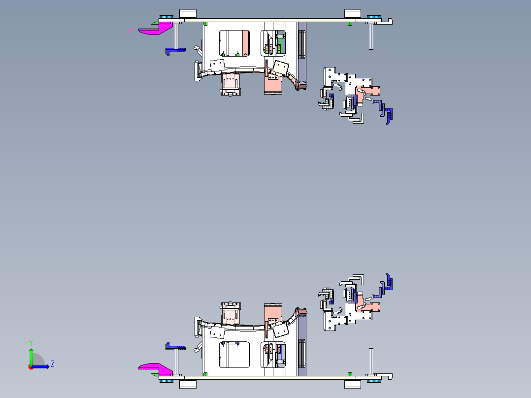 车门框架夹具左视图