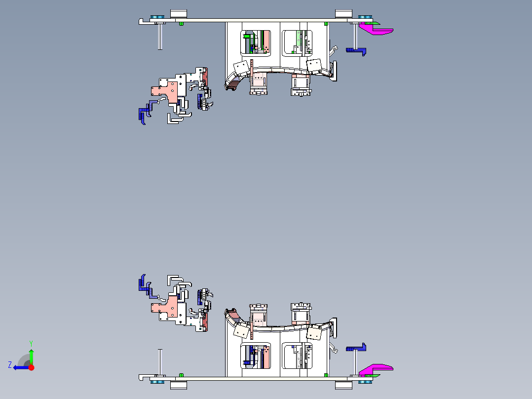 车门框架夹具右视图