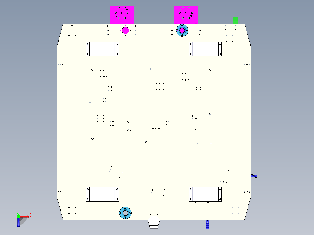 车门框架夹具俯视图