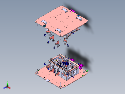 车门框架夹具正等轴测缩略图