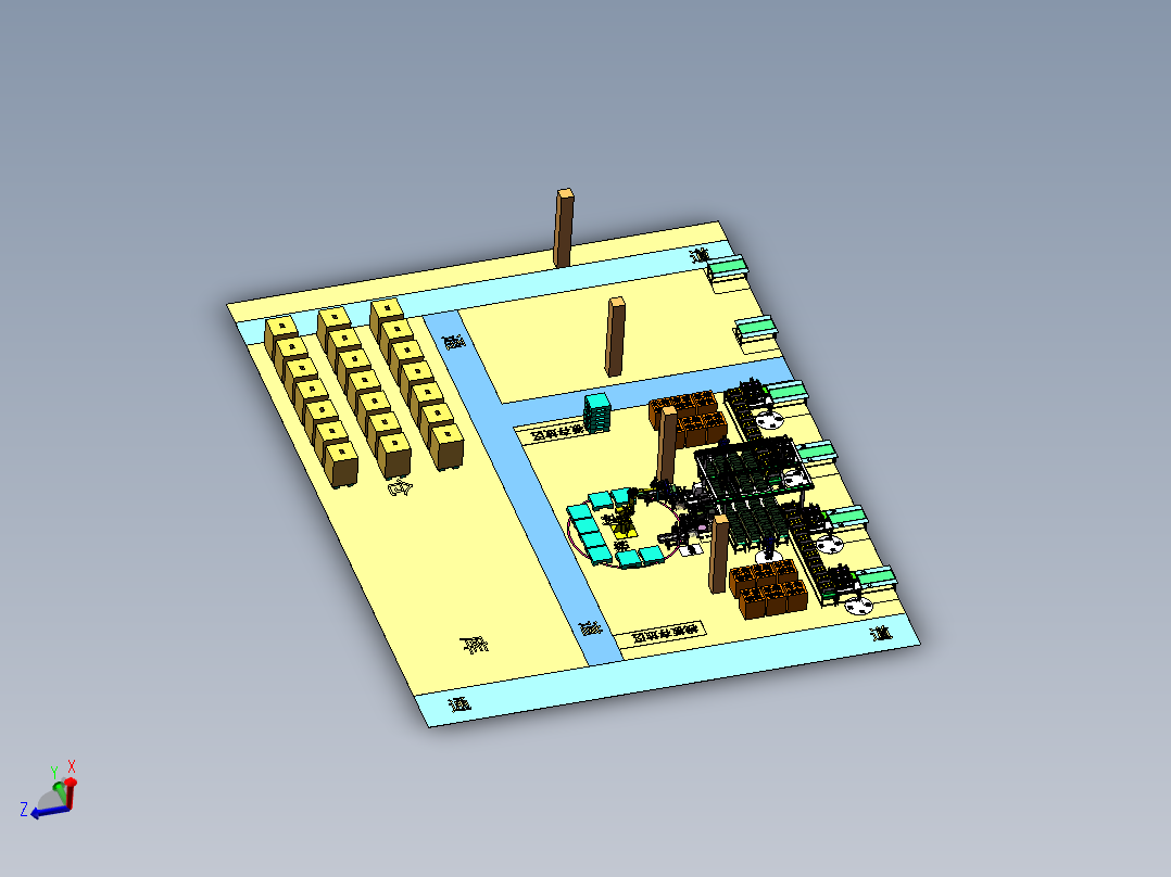 纸盒包装线后段自动化流水线sw18可编辑