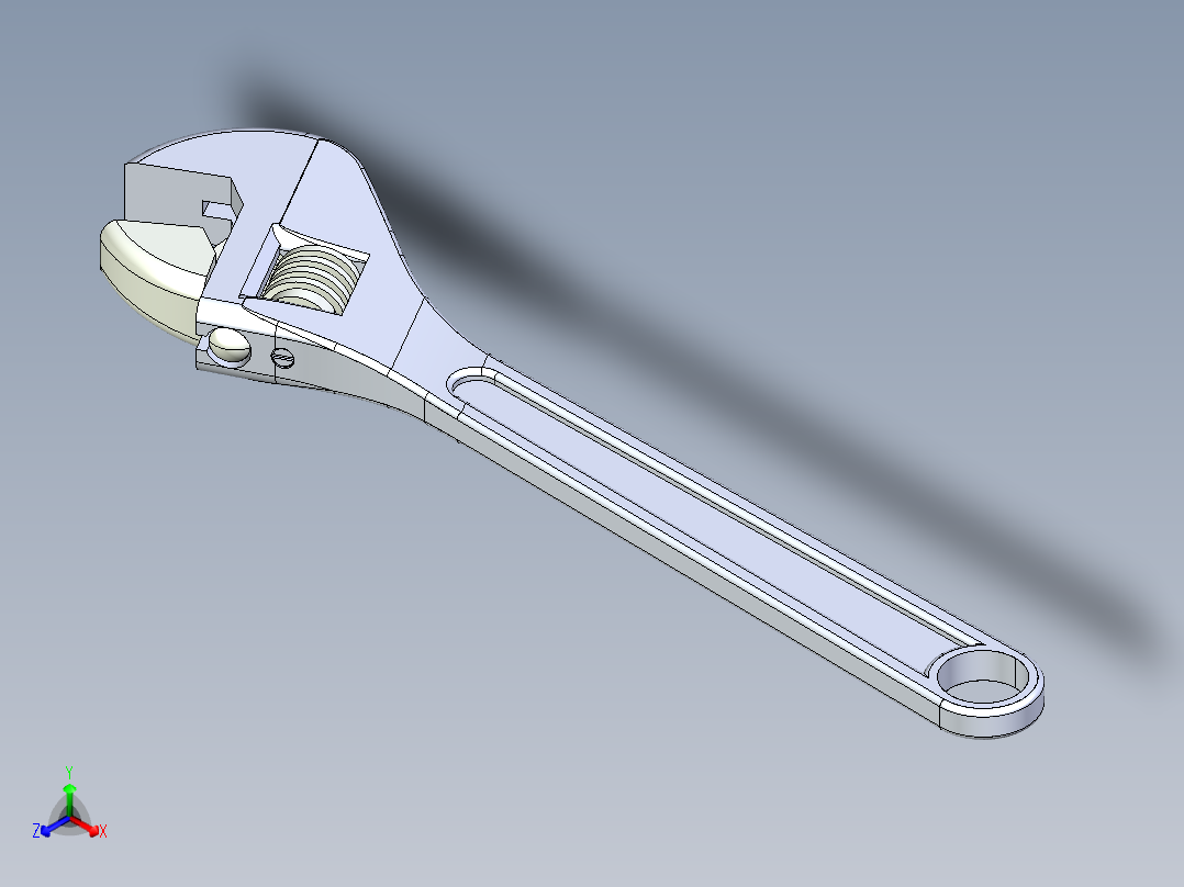 扳手正等轴测图