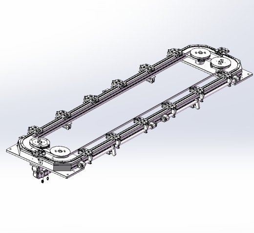 环形导轨线 自动化流水线 3D图 机械设计自动化3D模型参考文件缩略图