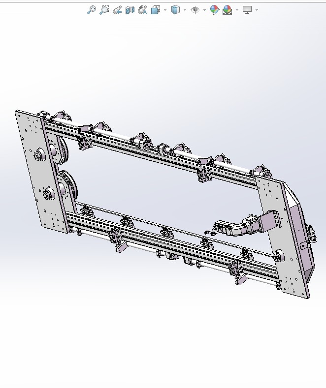 环形导轨线 自动化流水线 3D图 机械设计自动化3D模型参考文件