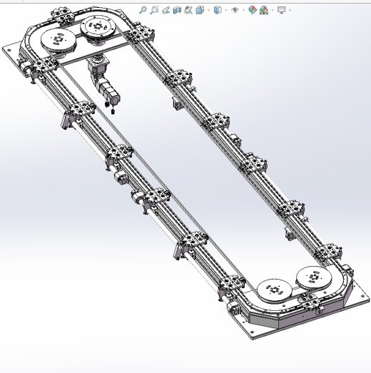 环形导轨线 自动化流水线 3D图 机械设计自动化3D模型参考文件缩略图
