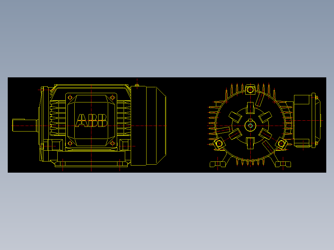 ABB公司M2QA电机CAD图库dxf格式文件