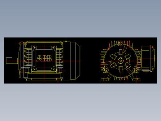 ABB公司M2QA电机CAD图库dxf格式文件