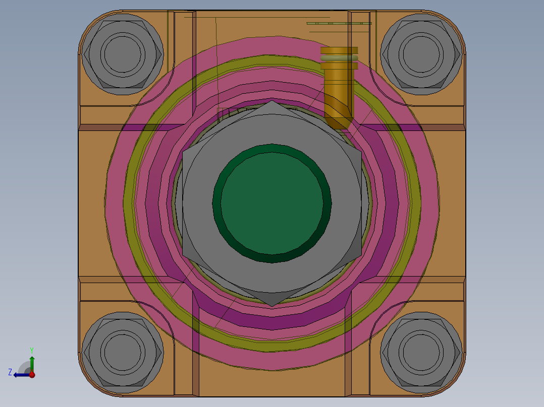 可活动的液压缸右视图