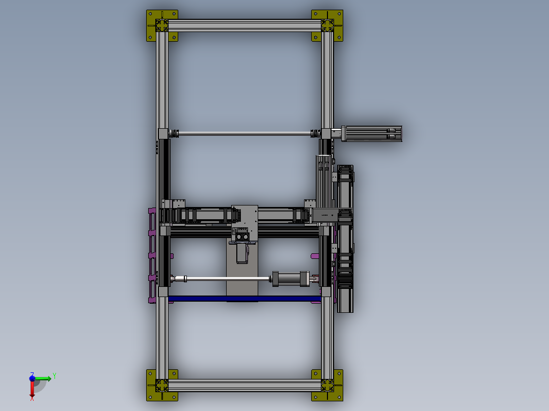 F819 三坐标龙门架式机械手俯视图