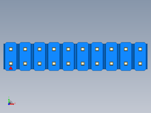 彩色公头100mil（2.54mm）系列-DS1021_blue_2x10p_100mil_Type43_rev1.0前视缩略图