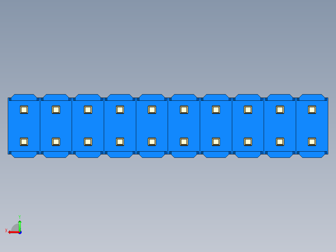 彩色公头100mil（2.54mm）系列-DS1021_blue_2x10p_100mil_Type43_rev1.0后视图