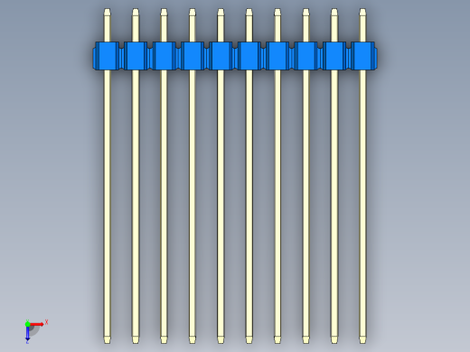 彩色公头100mil（2.54mm）系列-DS1021_blue_2x10p_100mil_Type43_rev1.0俯视缩略图