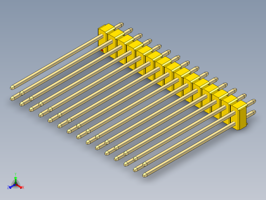 彩色公头100mil（2.54mm）系列-DS1021_yellow_2x15p_100mil_Type43_rev1.0