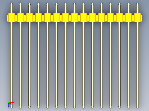 彩色公头100mil（2.54mm）系列-DS1021_yellow_2x15p_100mil_Type43_rev1.0俯视缩略图