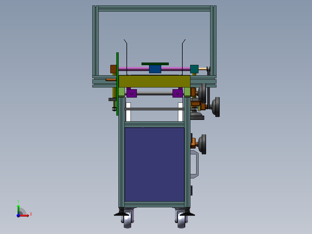 非标分页激光喷码输送线前视图