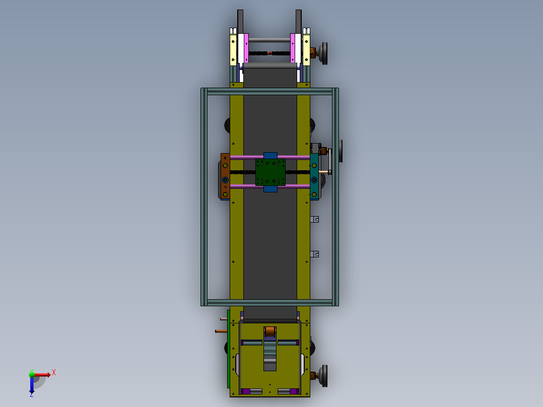 非标分页激光喷码输送线俯视图