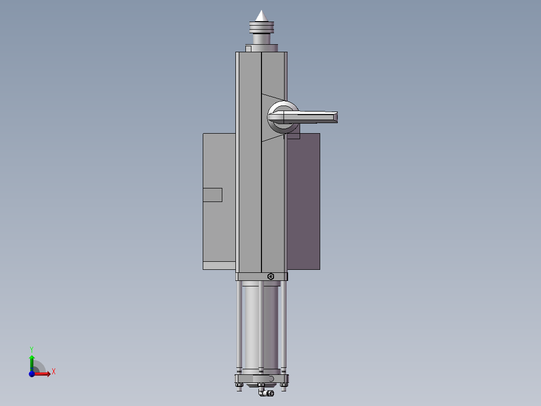 铣床液压尾座前视图