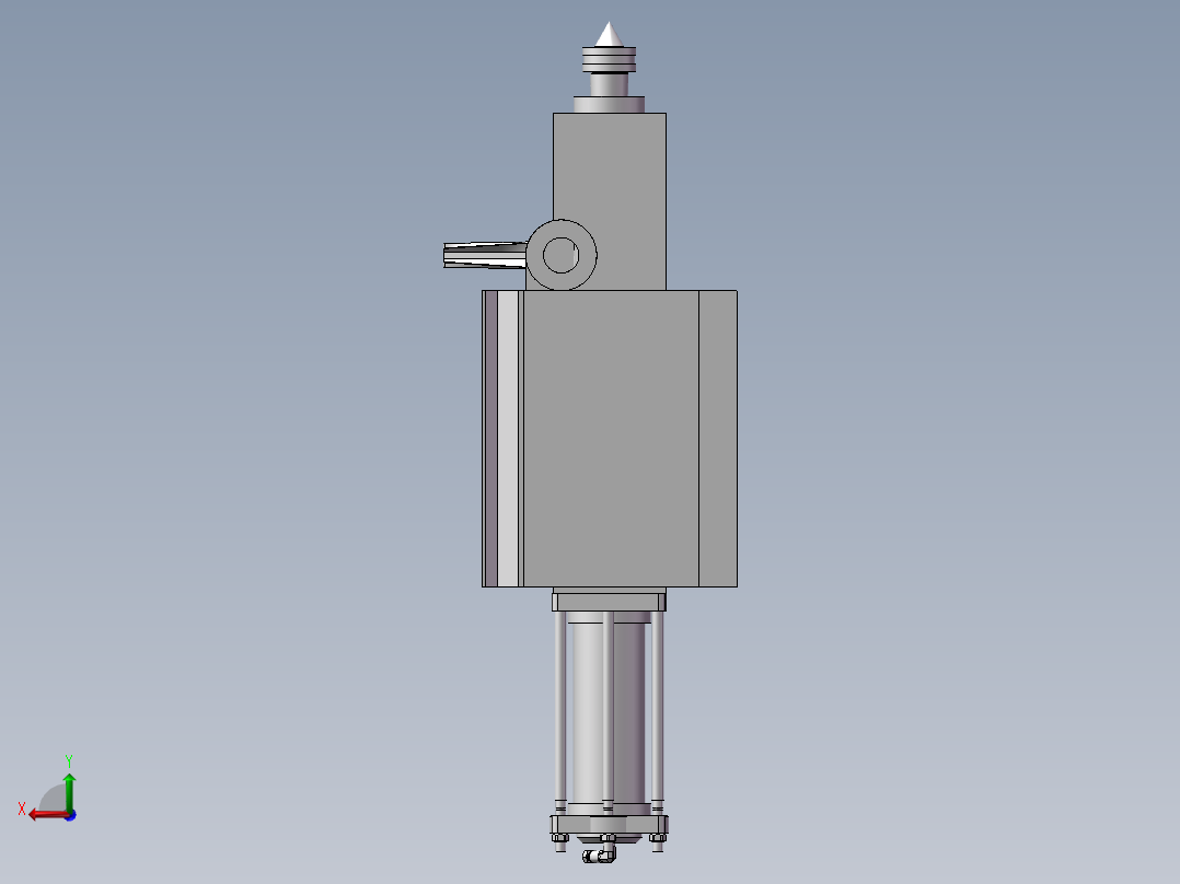 铣床液压尾座后视图