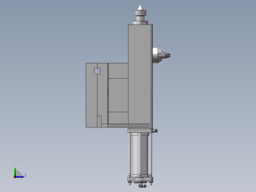 铣床液压尾座左视缩略图