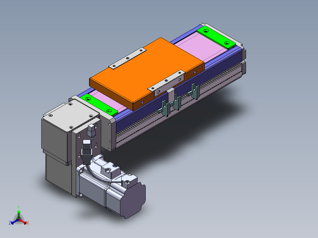 MCB同步带全封闭MCB10-LD-200W正等轴测图
