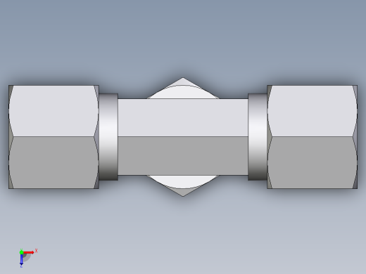 卡套式工业通用硬管接头EO_Assembled_adjustable_standpipe_branch_tee_EVT08SM71俯视缩略图