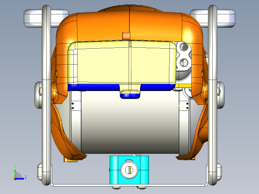 Minisub迷你潜艇水下无人机3D数模图纸 STEP格式左视缩略图