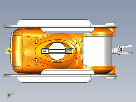 Minisub迷你潜艇水下无人机3D数模图纸 STEP格式俯视缩略图