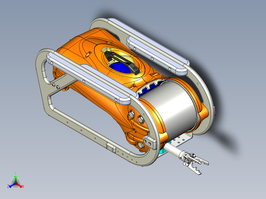 Minisub迷你潜艇水下无人机3D数模图纸 STEP格式正等轴测图