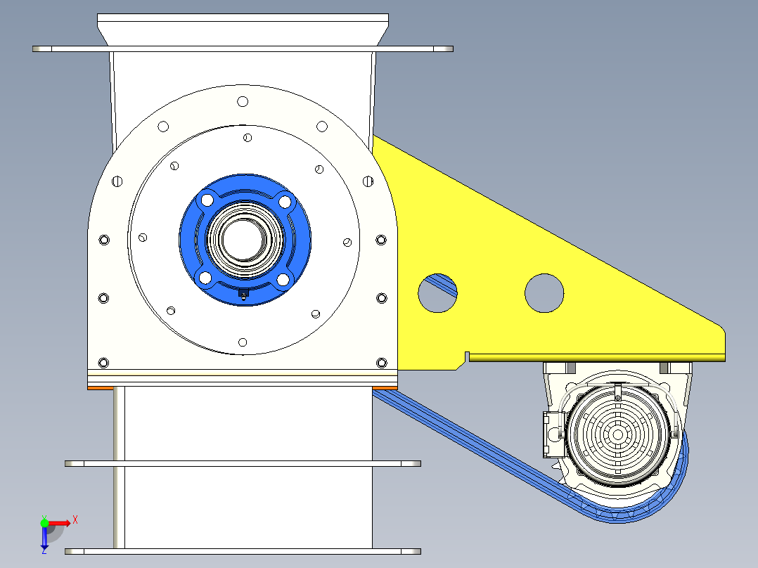 螺旋输送机俯视图