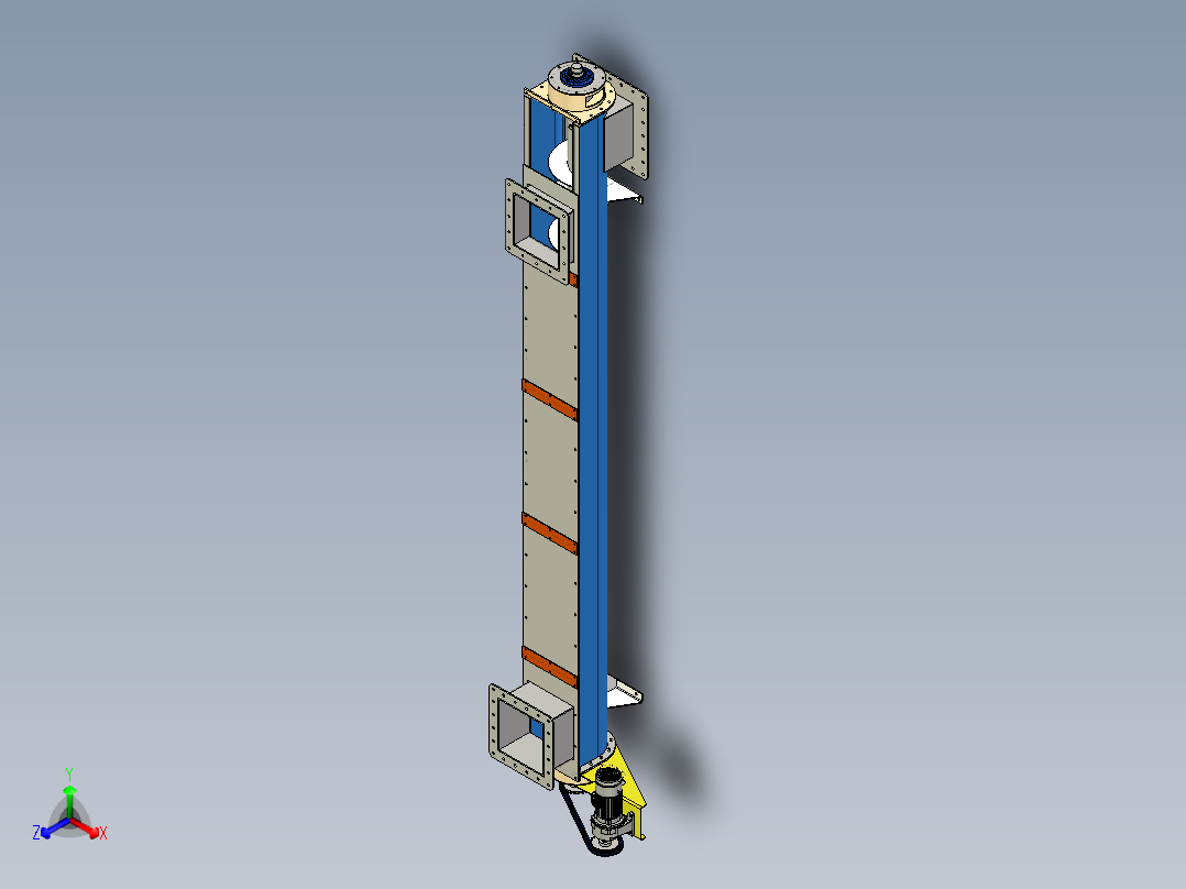 螺旋输送机正等轴测图