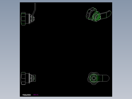 鎖VC.309-2D多系列多零件图纸模型