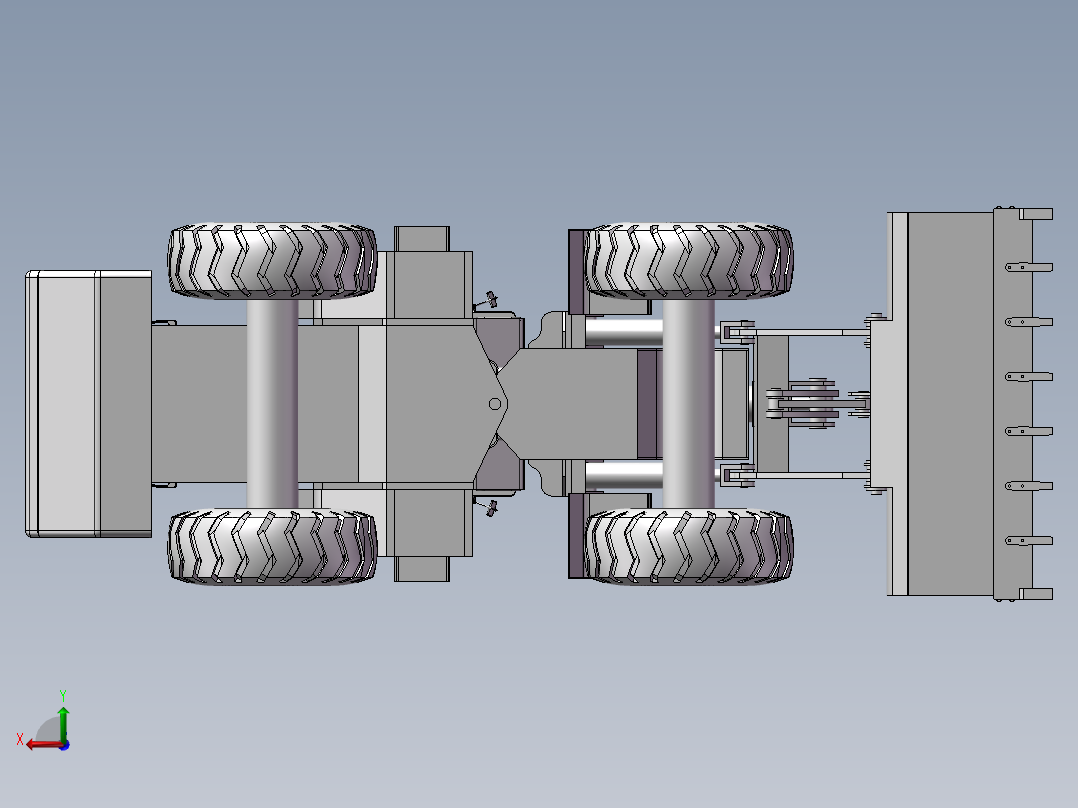 FH0453【三维建模图纸】轮式装载机工作装置设计4.24后视图