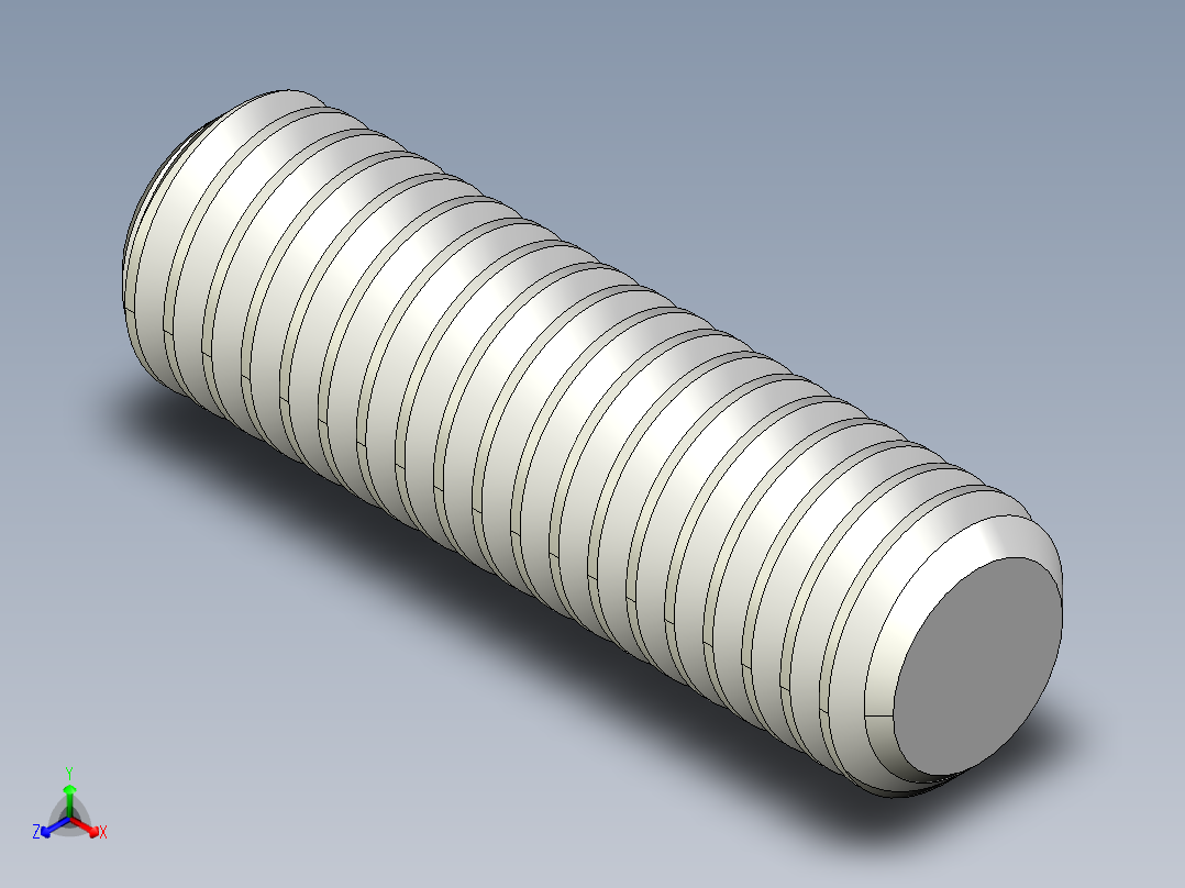 DIN 913-ISO 4026 固定螺钉-M3 L=10.STEP主视图