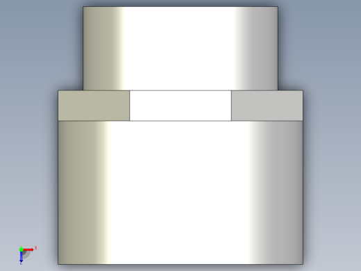 4KIFC 用溶剂焊接插座DF双适配器，溶剂焊接插口DM和BSP的阳螺纹端R俯视缩略图