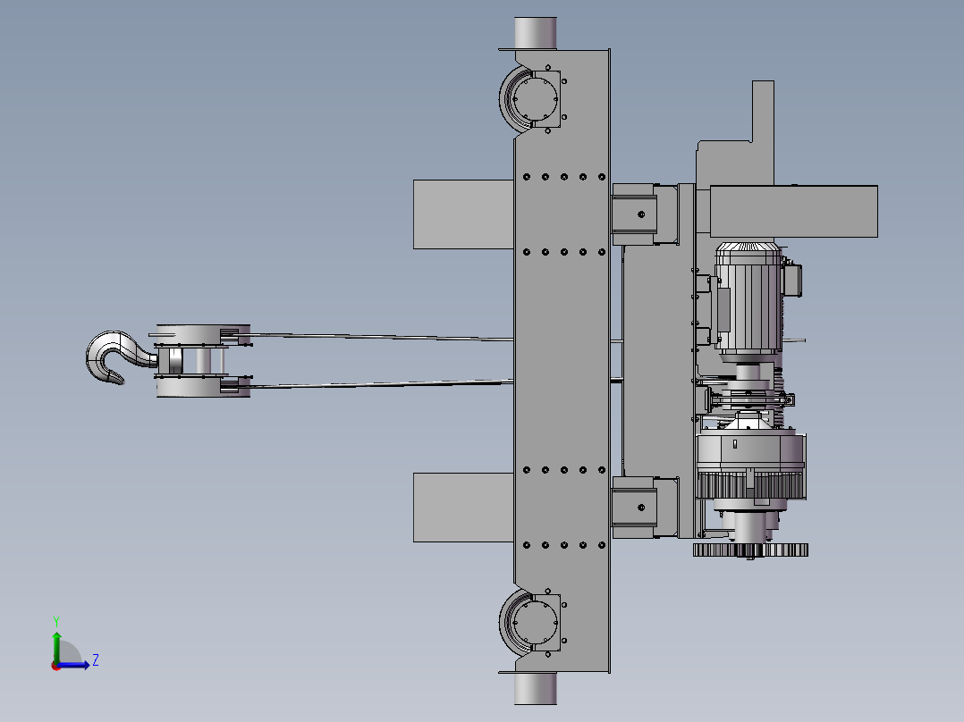 桥式起重机左视图