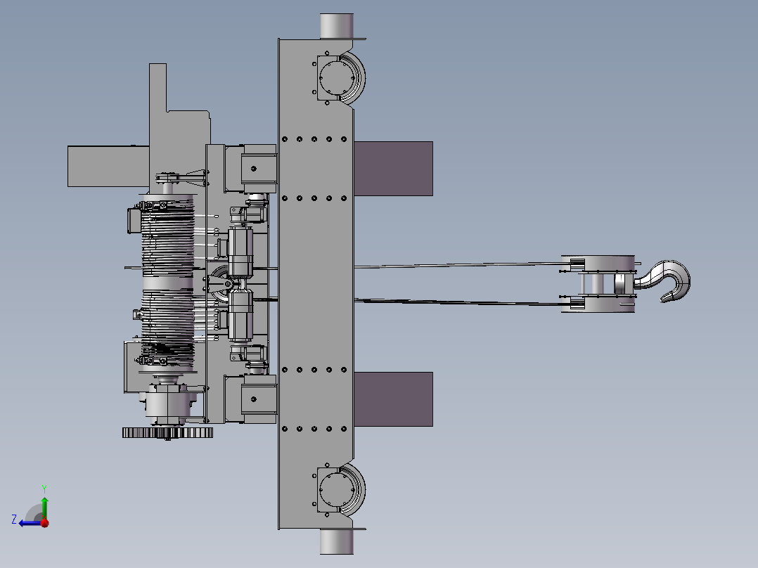 桥式起重机右视图