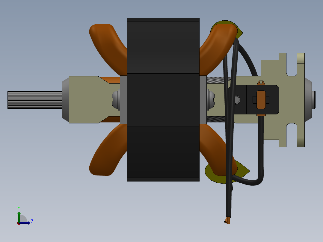 两款单相交流串励电机HC54==381226==40左视图