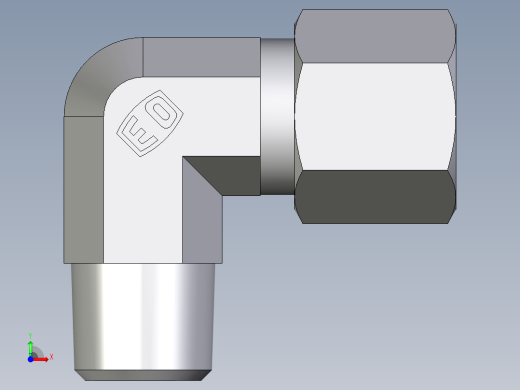 卡套式工业通用硬管接头EO_Male_stud_elbow_WE08SM71前视缩略图